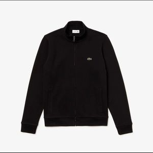 Big Tall Lacoste Mens Black Zip Long Sleeve Hoodie